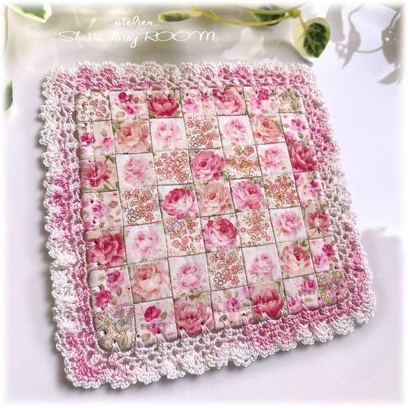 *售完* Aging Patchwork Coaster / Doily *時尚迷你墊1 *花卉圖案*蕾絲針織 第5張的照片