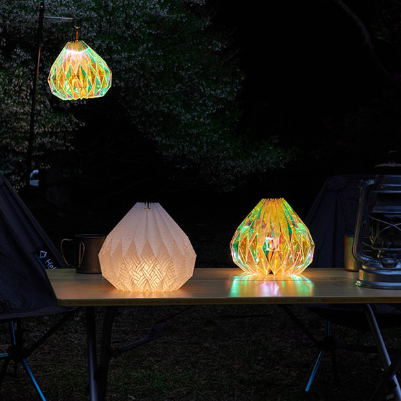 Origami lampshade Onion レインボウ （LEDランタン用） 3枚目の画像