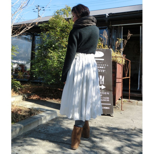 タックギャザースカート　ハンドメイド 簡単過ぎるのに、ポケットも付いて来ちゃうタックギャザー