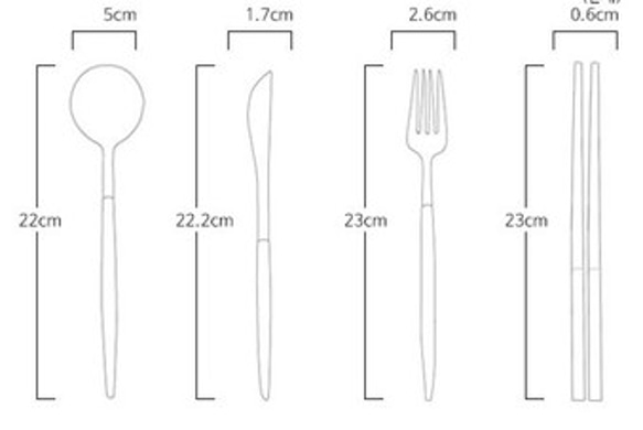 ２人用セットカトラリー８点(色選択可) 8枚目の画像