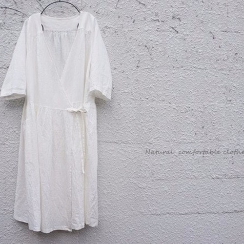 our カシュクールワンピース　ホワイト カシュクールワンピース – OURHOME