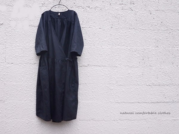 カシュクールワンピース(ダークネイビー）