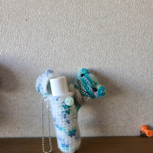 ちびガエル付き編みぐるみリップケース1 あみぐるみ rumamekoro 通販