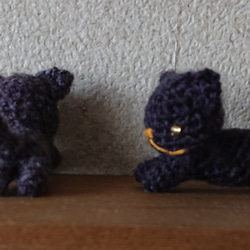 ちびネコの編みぐるみピンチセット3 2枚目の画像