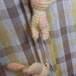 ちびウサとちびクマの編みぐるみピンチセット3 3枚目の画像