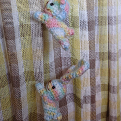 ちびウサとちびクマの編みぐるみピンチセット5 5枚目の画像