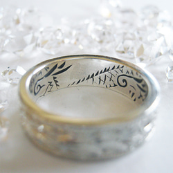 【唐草】龍棲～りゅうのすみか　シルバーリング【猛龍】たけきりゅう　サイズ12～23号　彫金工房から　和彫 マリッジ 4枚目の画像