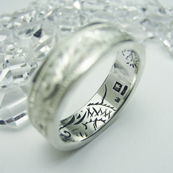 【唐草】龍棲～りゅうのすみか　シルバーリング【猛龍】たけきりゅう　サイズ12～23号　彫金工房から　和彫 マリッジ 5枚目の画像