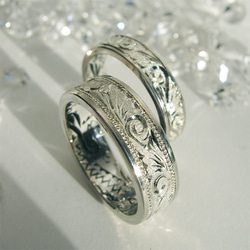 【唐草】龍棲～りゅうのすみか　シルバーリング【猛龍】たけきりゅう　サイズ12～23号　彫金工房から　和彫 マリッジ 8枚目の画像