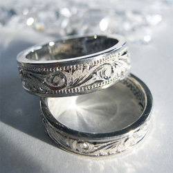 【唐草】龍棲～りゅうのすみか　シルバーリング【猛龍】たけきりゅう　サイズ12～23号　彫金工房から　和彫 マリッジ 9枚目の画像