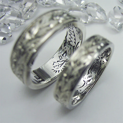 【月桂樹】龍棲～りゅうのすみか　シルバーリング【猛龍】たけきりゅう　サイズ12号~23号　彫金工房から　和彫 マリッジ 8枚目の画像