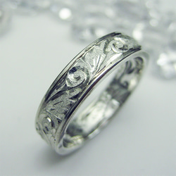 シルバー925リング、和風波唐草ユニセックス指輪、結婚、婚約、記念日の贈り物 シルバー925リング、和風波唐草ユニセックス指輪、結婚、婚約