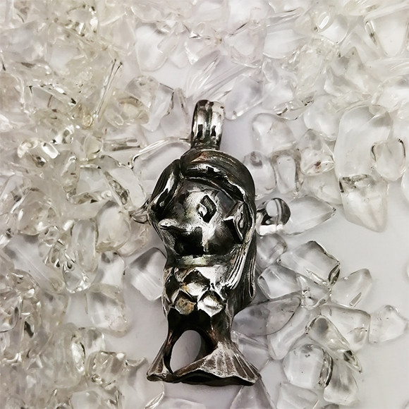アマビエ様 3D ペンダント 【送料無料】チェーンなし　シルバー925