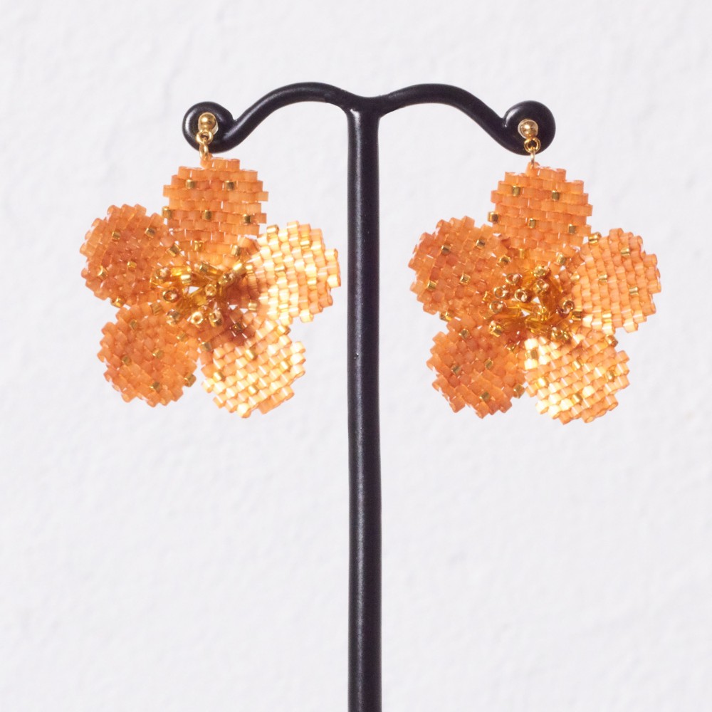 Bijoux Flower Earring（ teracotta ）