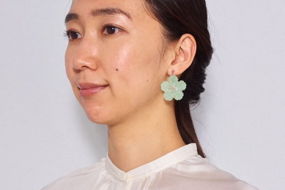 Bijoux Flower Earring（ ice green ） 3枚目の画像