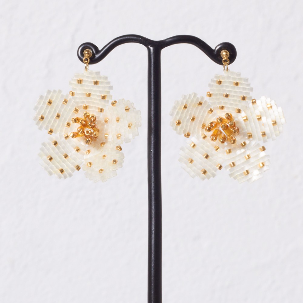 Bijoux Flower Earring（ off white ）