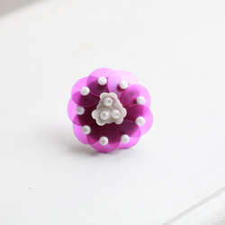 Bouquet piressed earring（ soft purple ） 2枚目の画像