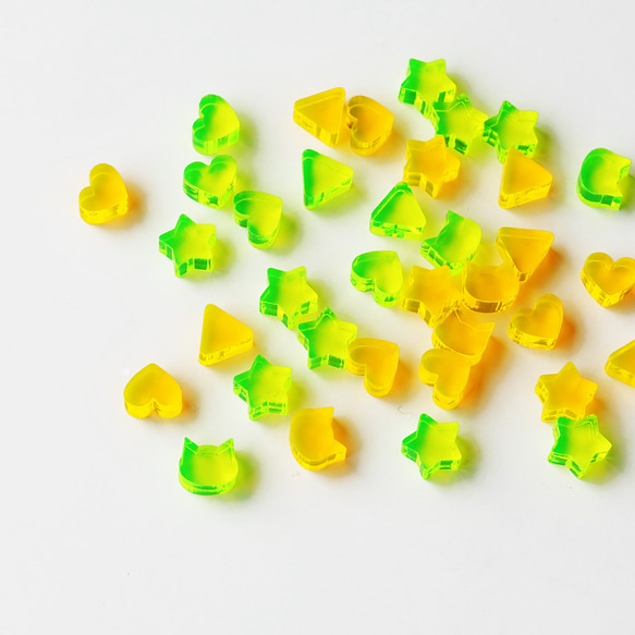 アクリル画材まとめ売り アクリル端材 ミックスパーツ 10g 蛍光カラーmix DIYパーツ