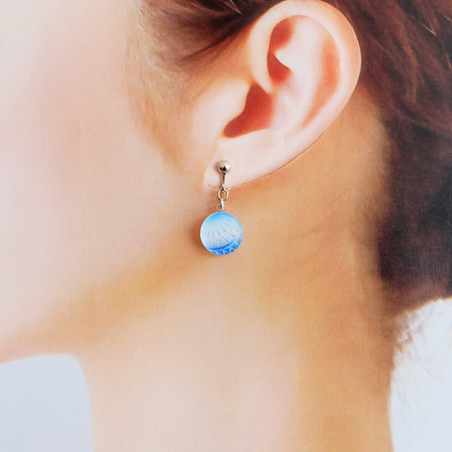 ♡ハンドメイド♡ビジューピアスイヤリング天秤座 加賀てまりイヤリング＆ピアス【金沢デザインシリーズ】 イヤリング