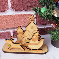 ほっこりかわいい！ 木製クリスマスオブジェ 1枚目の画像
