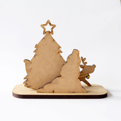 ほっこりかわいい！ 木製クリスマスオブジェ 4枚目の画像