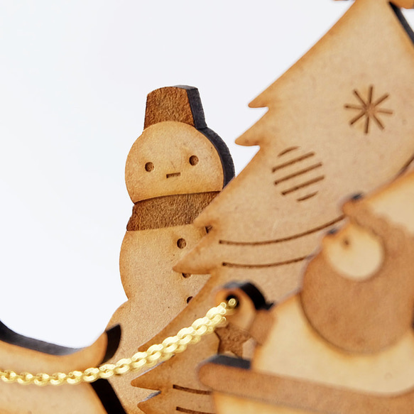 ほっこりかわいい！ 木製クリスマスオブジェ 8枚目の画像
