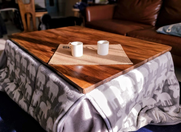 こたつ 天板 こたつ板 リバーシブル 天然木 正方形 特注 木製