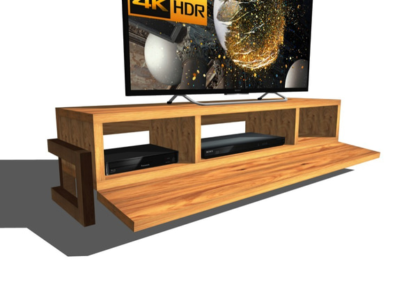 【旧バージョン】杉無垢板のエッジが効いたテレビボード（テレビ台）／ローボード＠120 4枚目の画像