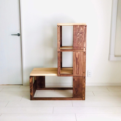 新作：無造作に積み上げてもOK！変幻自在の棚になるローテーブル80 N