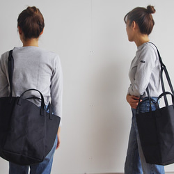 DROP SHOULDER TOTE BAG（ブラック） 3枚目の画像