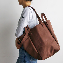 DROP SHOULDER TOTE BAG（コーヒー/ブラウン） 1枚目の画像