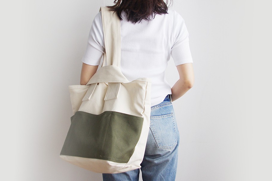 CLOUCHY SHOULDER BAG（キナリ×オリーブ）