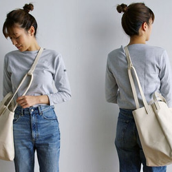 DROP SHOULDER TOTE BAG（キナリ） 9枚目の画像