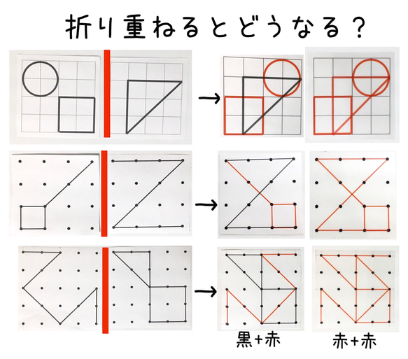 重ね図形 ステップ3★透明フィルム 具体物教材 3枚目の画像