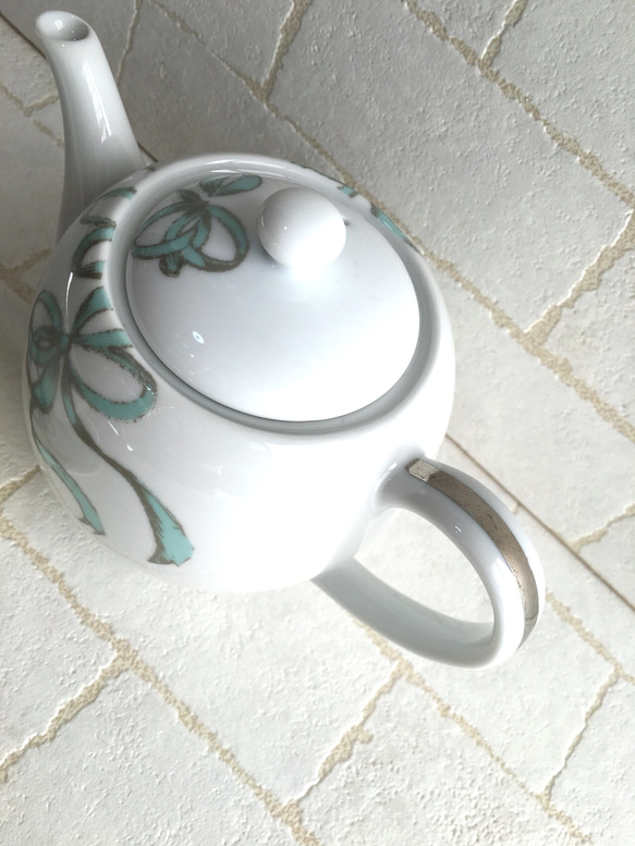 ミントリボンの茶器セット 4枚目の画像