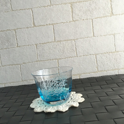 ブルーグラデの冷茶グラス 2枚目の画像