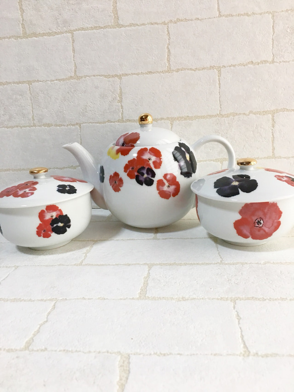 蓋つき湯呑みの茶器セット 2枚目の画像