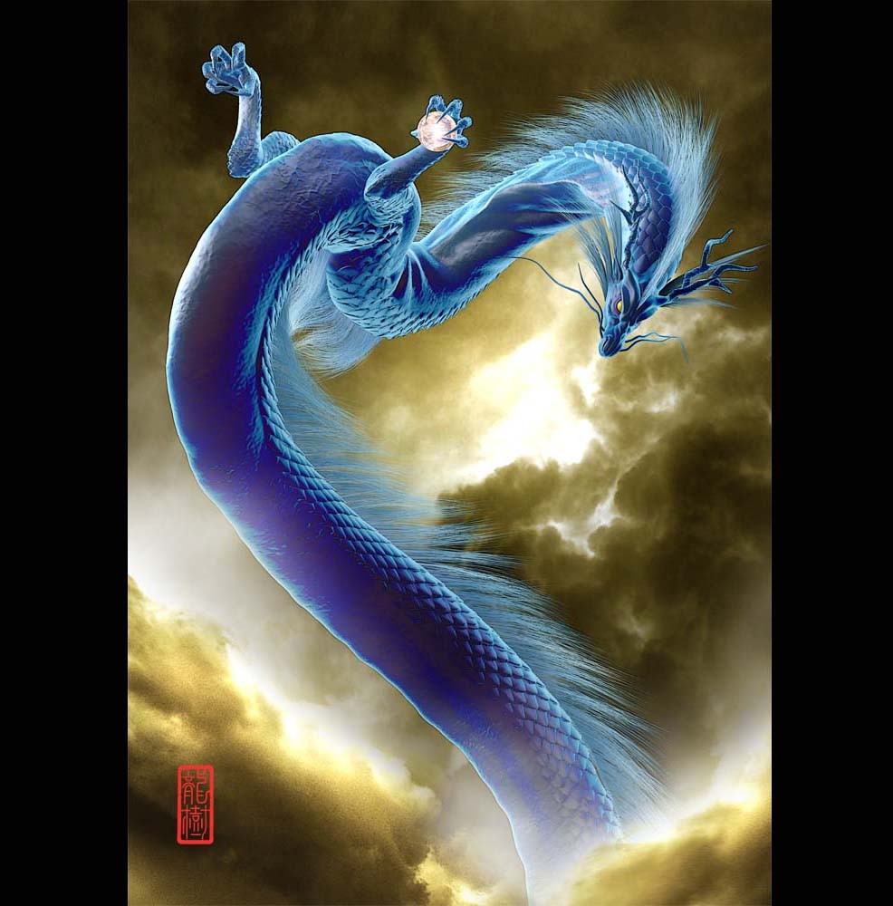 龍の色彩絵 手彩色【光稀（こうき）】・ジクレー版画・ – 癒しの神仏画・観