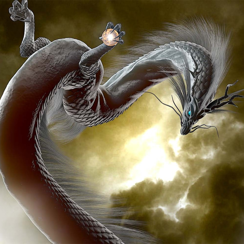 円高還元 竜の絵 龍の絵「雲龍7、黒龍」A4 イラスト 通販 breeze 絵画