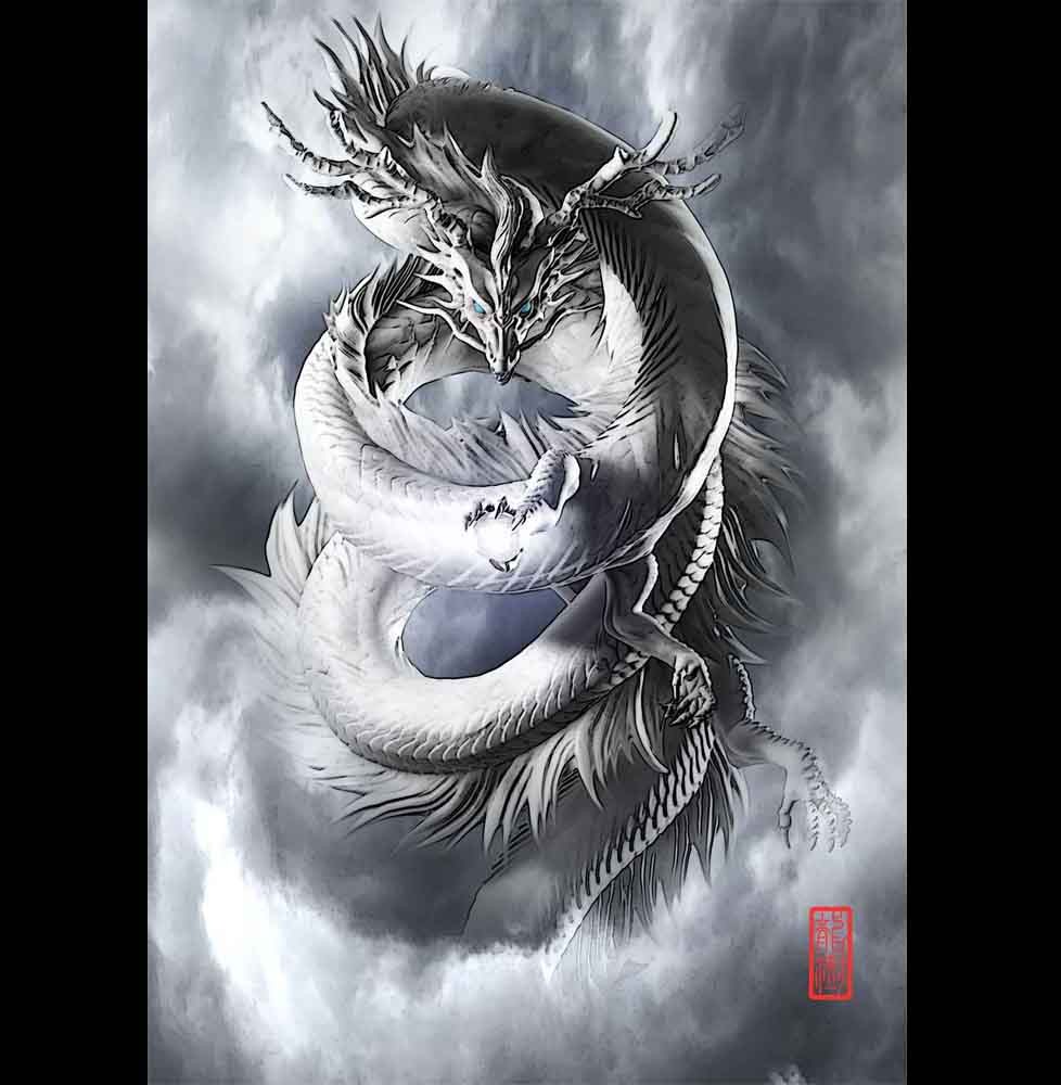 ボールペンアート「雲龍」イラスト原画 ボールペンアート「雲龍」イラスト原画 ちなむ