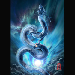 手描きイラスト＊オリジナル【青龍】 青龍さん ＃一時創作 #オリジナルイラスト #オリジナル