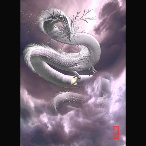 天空を舞う白龍 A3サイズ 天空を舞う白龍 A3サイズ