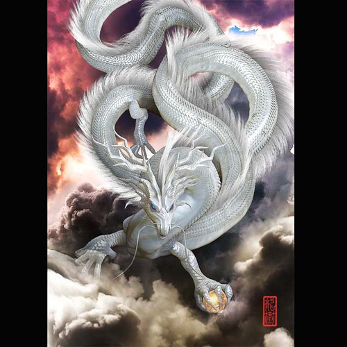 龍の絵「雲龍5」A4 イラスト breeze 通販 7902214｜Creema(クリーマ