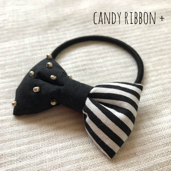 【再販】 C.R+ ribbon brooch 「mode black」 5枚目の画像