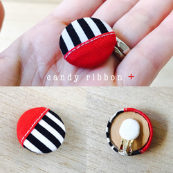 C.R+ button earring (red) 4枚目の画像