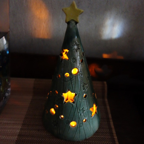 クリスマスツリー 陶器製 キャンドルホルダー クリスマスツリー キャンドルホルダー その他インテリア雑貨 水野 育美
