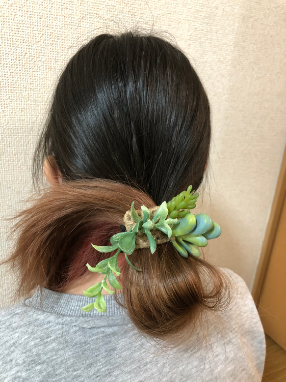 サボテン多肉ヘアゴム 5枚目の画像