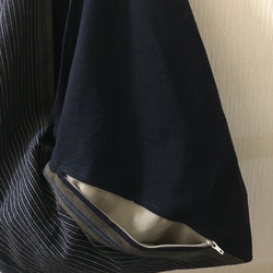 【再販】亀田縞バッグ あずま袋ショルダー(斜めがけが可能です。) 6枚目の画像