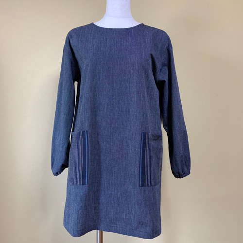 ハンドメイド かっぽう着 ハンドメイド チュニック エプロン