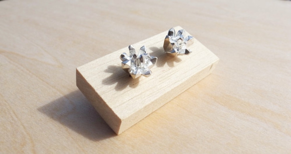 礦石結晶系列-純銀小礦物耳環-一對 第3張的照片